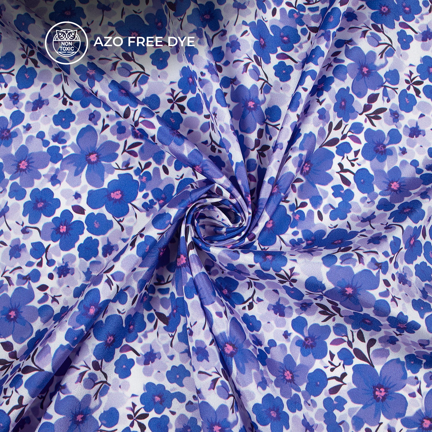 Royal Seamless Floral Geometric Digital Print Crepe Silk Fabric