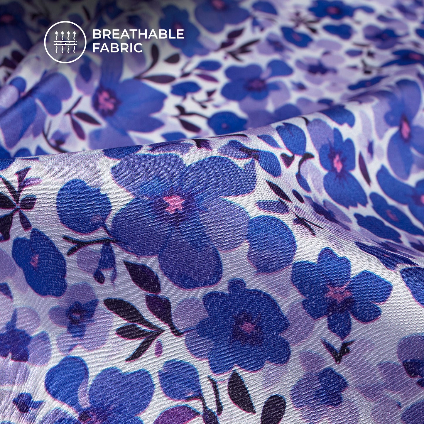 Royal Seamless Floral Geometric Digital Print Crepe Silk Fabric