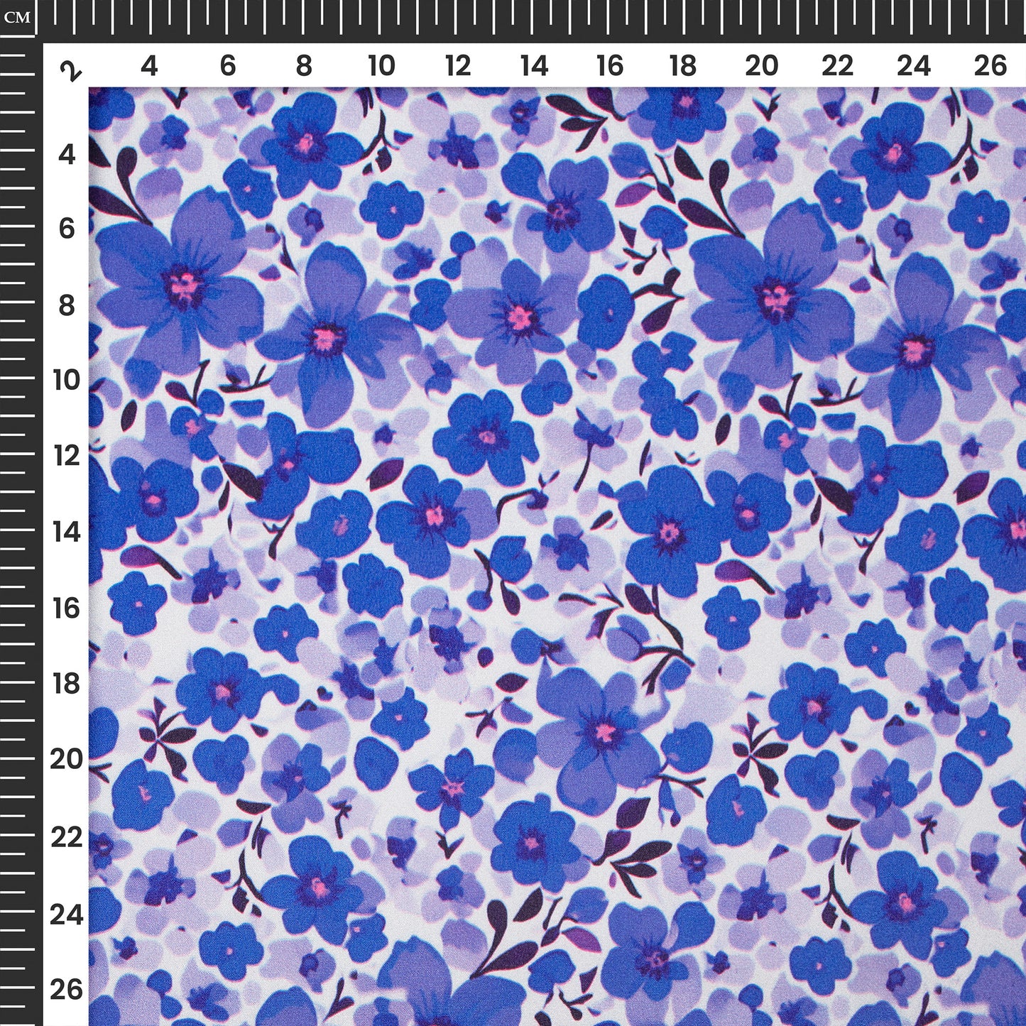 Royal Seamless Floral Geometric Digital Print Crepe Silk Fabric