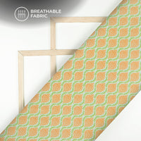 Symmetrical Floral Leaf Digital Print Crepe Silk Fabric
