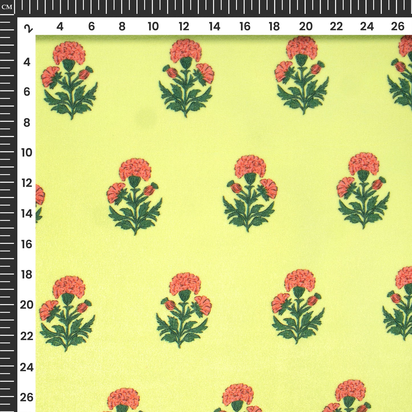 Vintage Mughal Floral Digital Print Premium Velvet Fabric