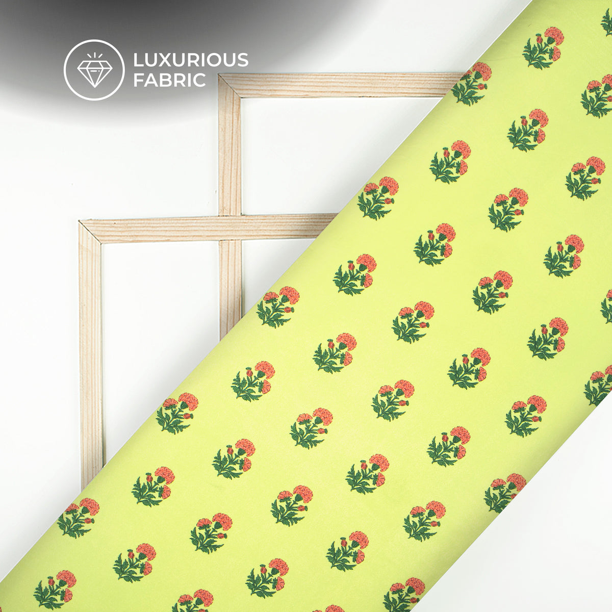 Vintage Mughal Floral Digital Print Premium Velvet Fabric