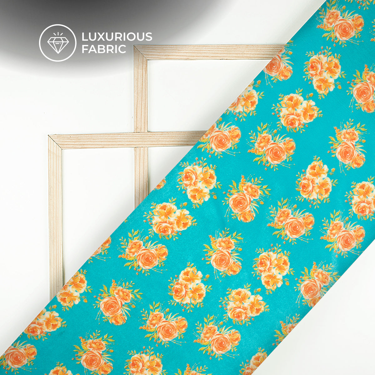 Allover Rose Floral Vintage Style Digital Print Premium Velvet Fabric