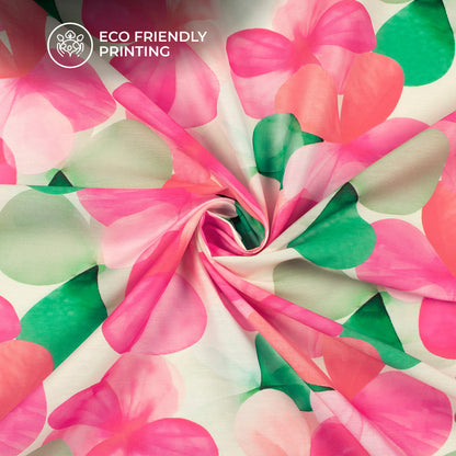 Aesthetic Floral Digital Print Muslin - Premium Customizable Fabric