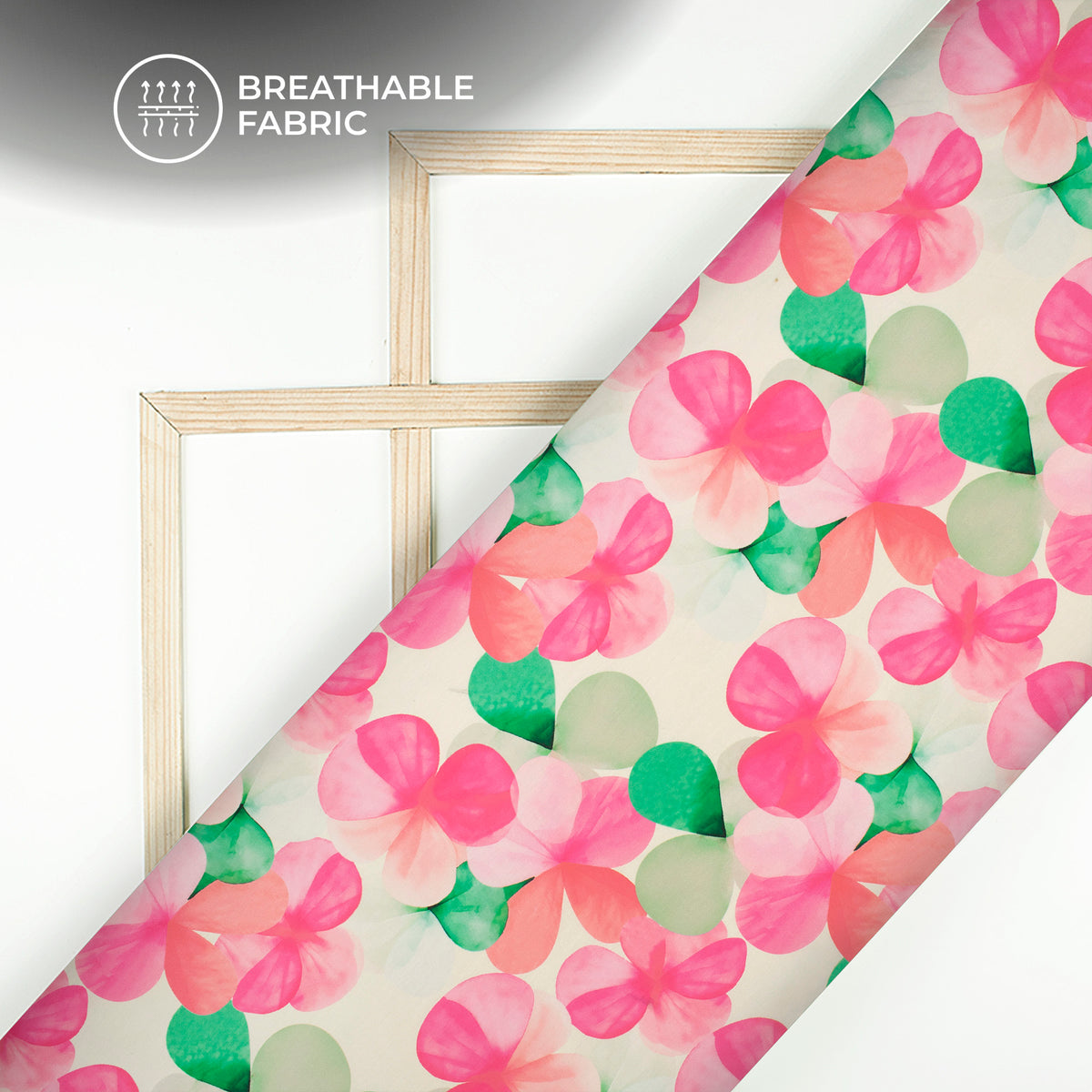 Aesthetic Floral Digital Print Muslin - Premium Customizable Fabric