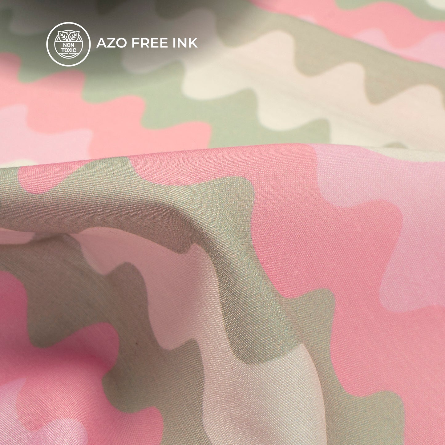 Trendy Rhythmic Wiggle Digital Print Muslin Fabric  For Fashion Designers