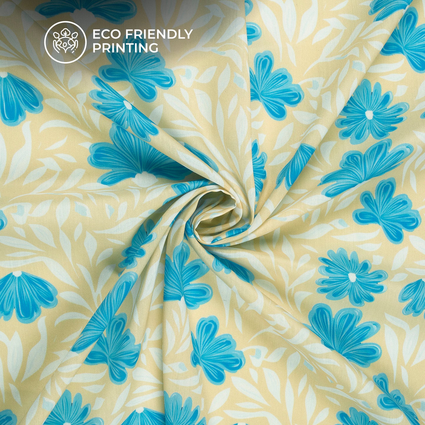 Vintage Joy floral Digital Print Muslin Fabric For Craft Lovers