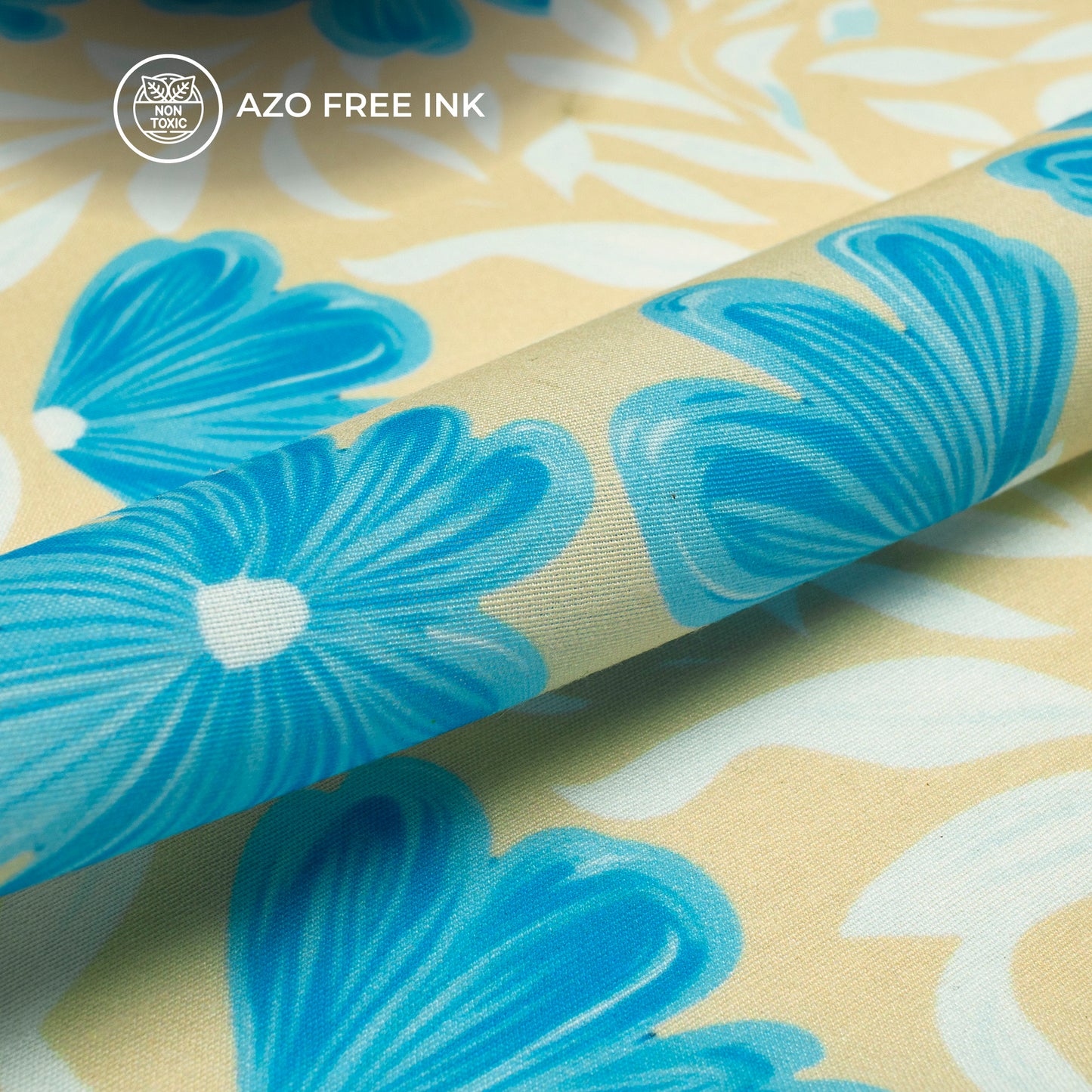 Vintage Joy floral Digital Print Muslin Fabric For Craft Lovers