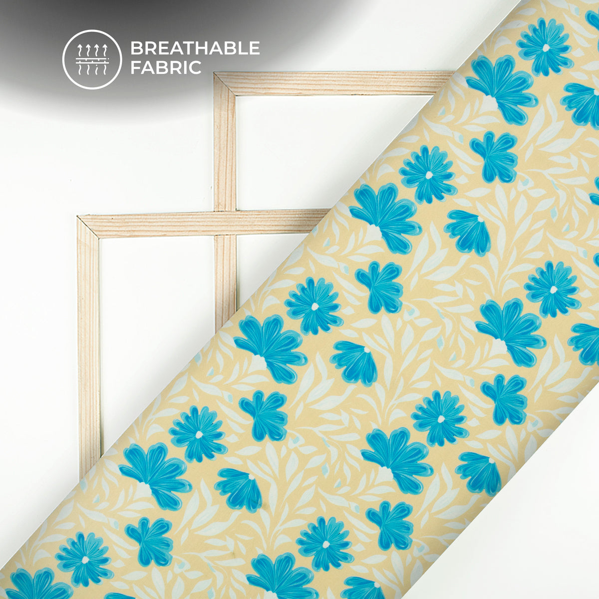 Vintage Joy floral Digital Print Muslin Fabric For Craft Lovers