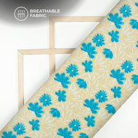 Vintage Joy floral Digital Print Muslin Fabric For Craft Lovers