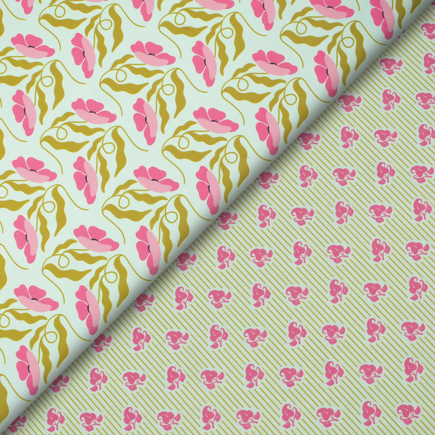 Beautiful Abstract Floral Digital Print Muslin Fabric