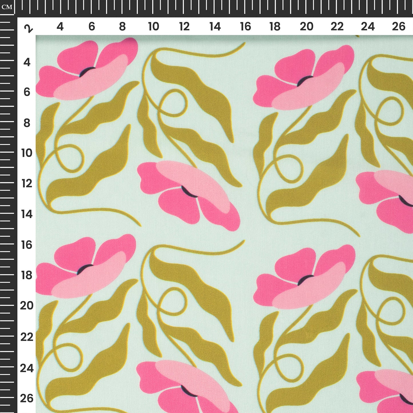 Beautiful Abstract Floral Digital Print Muslin Fabric