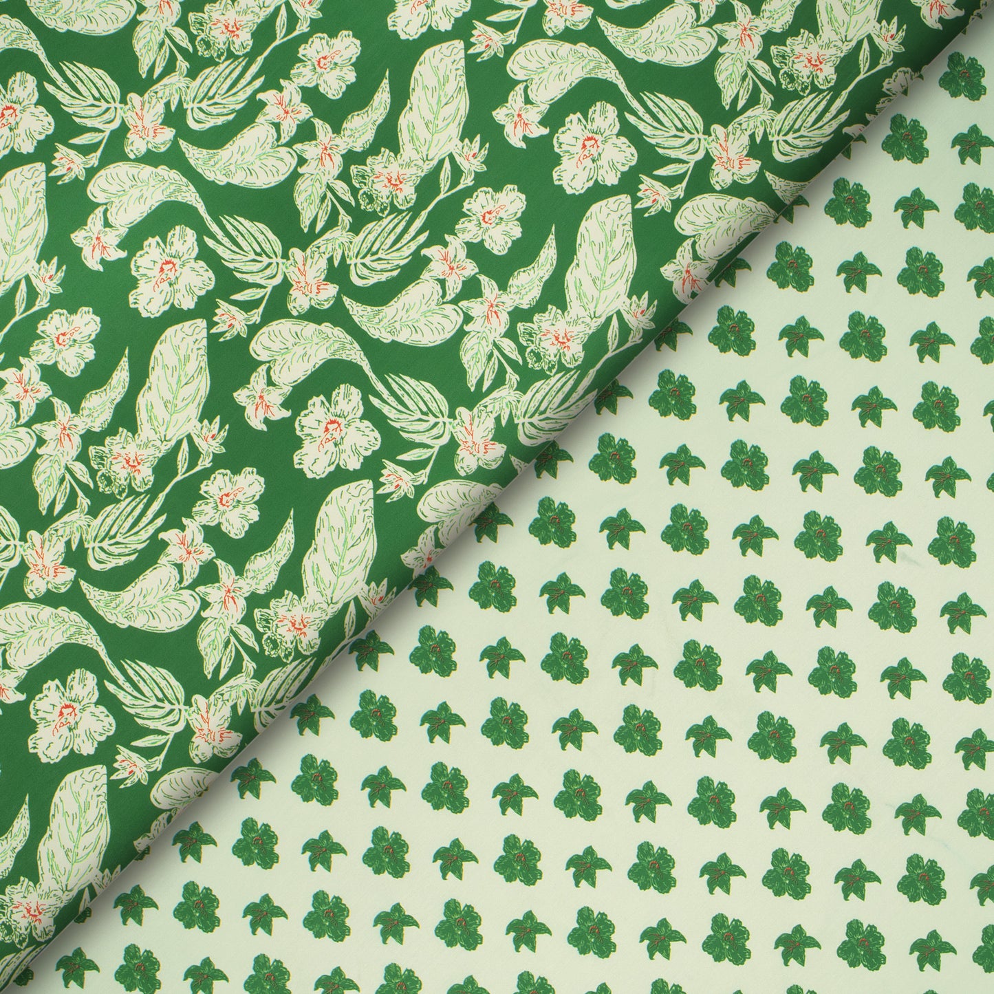 Stylish Tropical Vintage Floral Digital Print Muslin Fabric