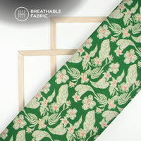 Stylish Tropical Vintage Floral Digital Print Muslin Fabric