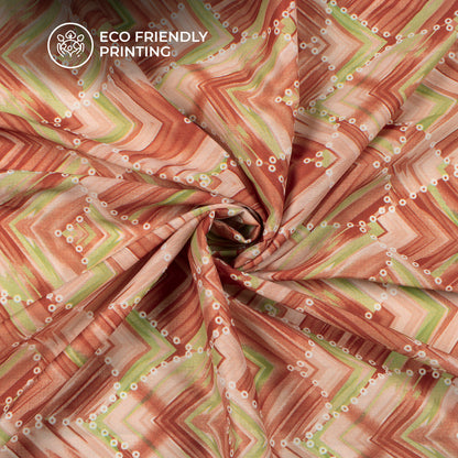 Modern Chevron Digital Print Muslin Fabric