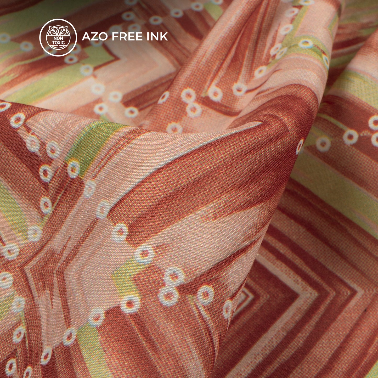 Modern Chevron Digital Print Muslin Fabric