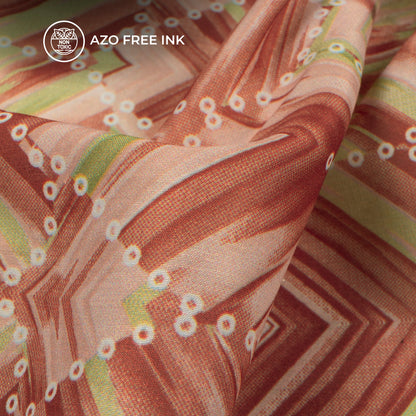 Modern Chevron Digital Print Muslin Fabric
