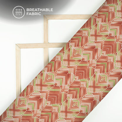 Modern Chevron Digital Print Muslin Fabric