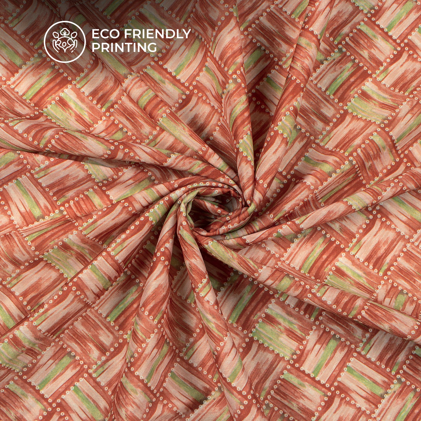 Seamless Modern Chevron Digital Print Muslin Fabric