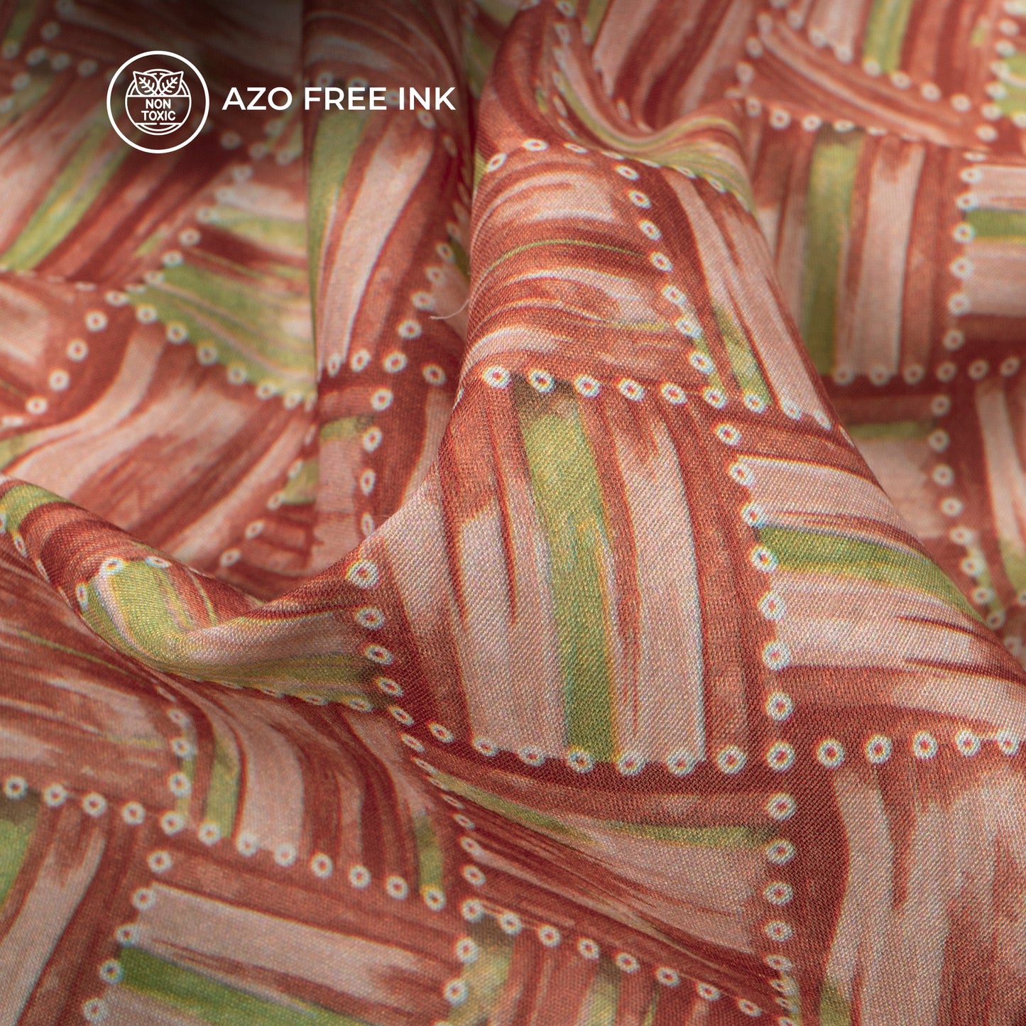 Seamless Modern Chevron Digital Print Muslin Fabric