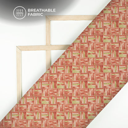 Seamless Modern Chevron Digital Print Muslin Fabric