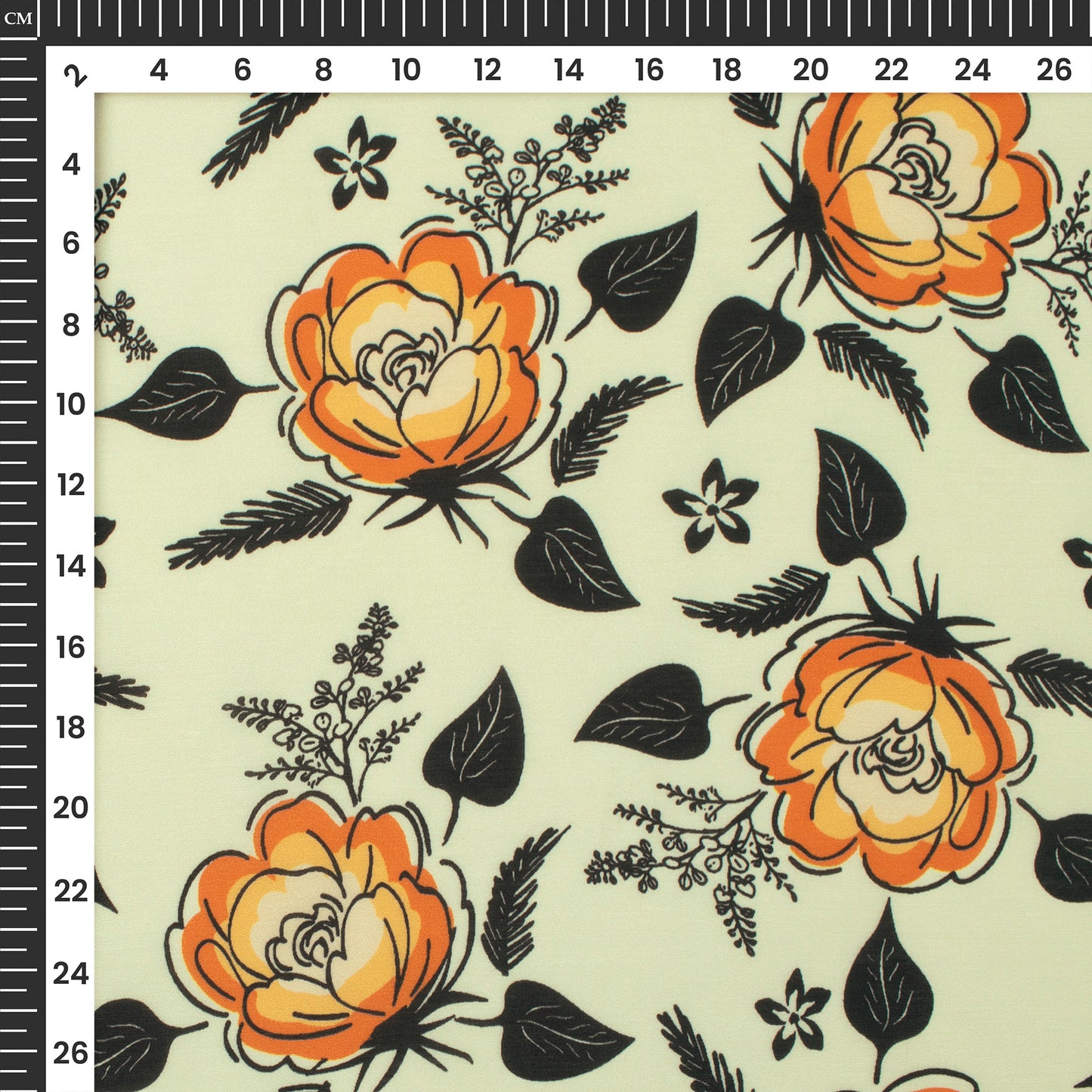 Seamless Blossoms Floral Digital Print Muslin Fabric