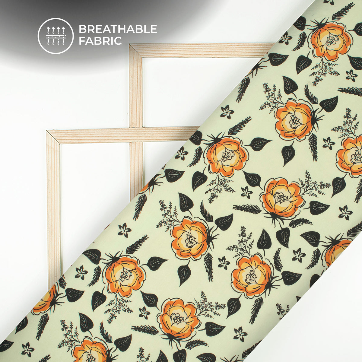 Seamless Blossoms Floral Digital Print Muslin Fabric