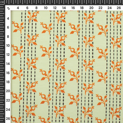 Aesthetic Block-Printed Inspired Digital Print Muslin Fabric