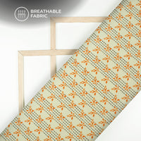 Aesthetic Block-Printed Inspired Digital Print Muslin Fabric