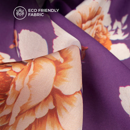 Clusters Of Vintage Floral Digital Print Lightweight Georgette Fabric