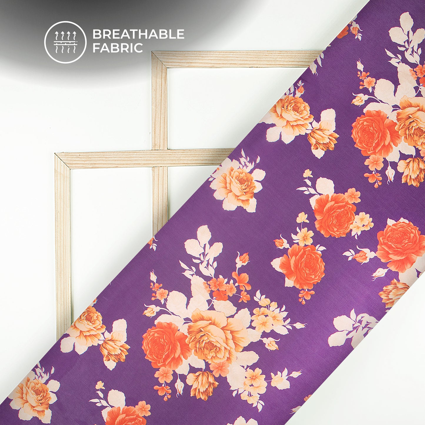 Clusters Of Vintage Floral Digital Print Lightweight Georgette Fabric