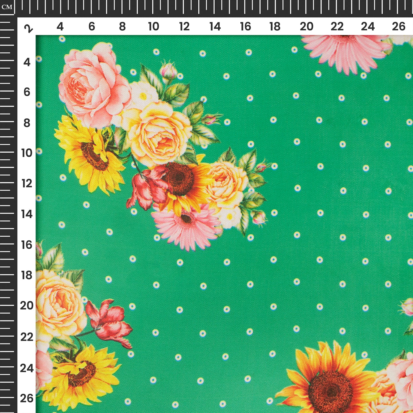 Beautiful Rose Flower Digital Print Lightweight Georgette Fabric