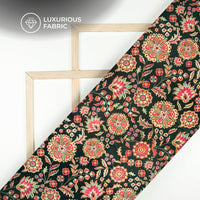 Vibrent Kashmirii Paisley Butta Digital Print Premium Velvet Fabric