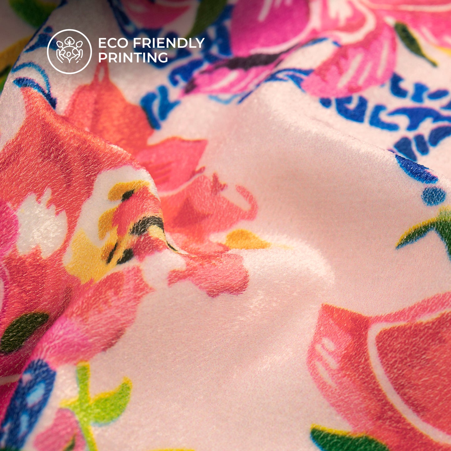 Bestselling Blossom Floral Digital Print Premium Velvet Fabric