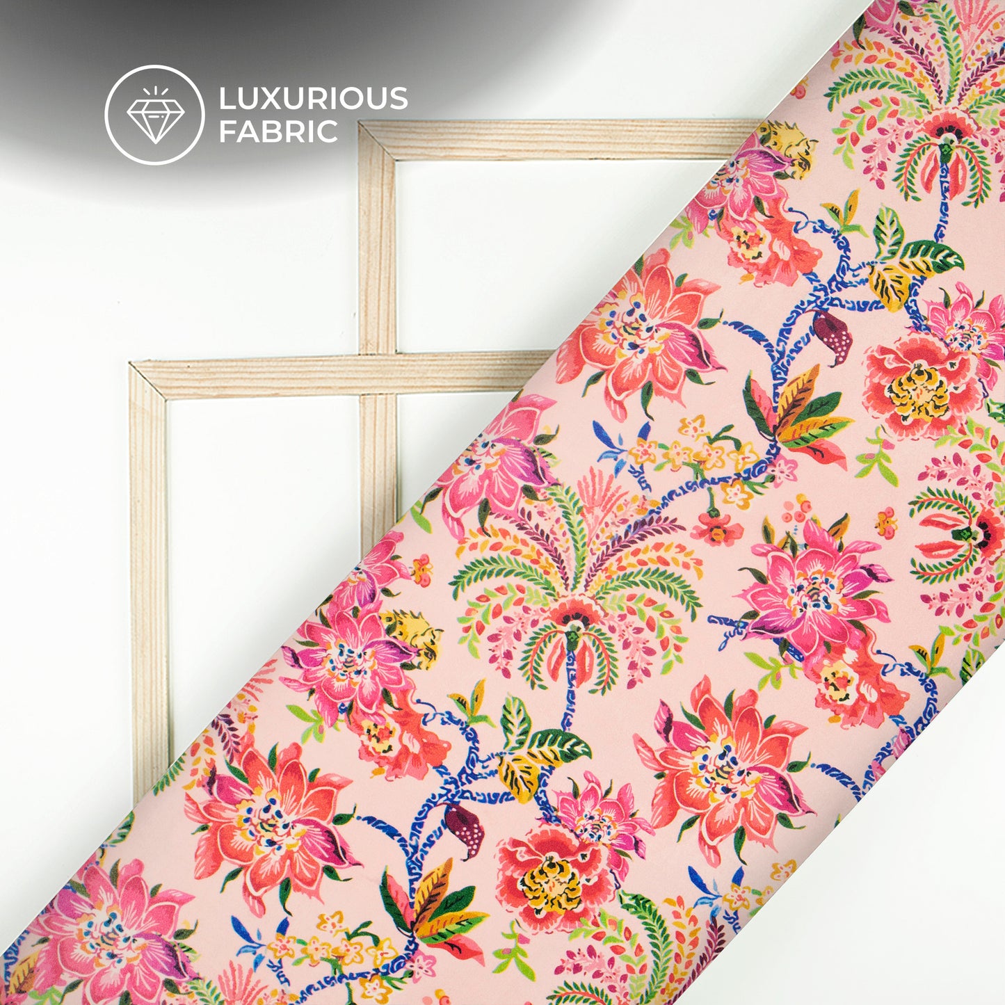 Bestselling Blossom Floral Digital Print Premium Velvet Fabric