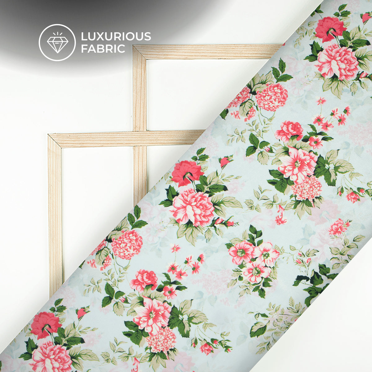 Vinateg Floral Digital Print Velvet Fabric (Width 54 Inches)