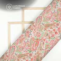 Classic paisley Digital Print Velvet Fabric (Width 58 Inches)