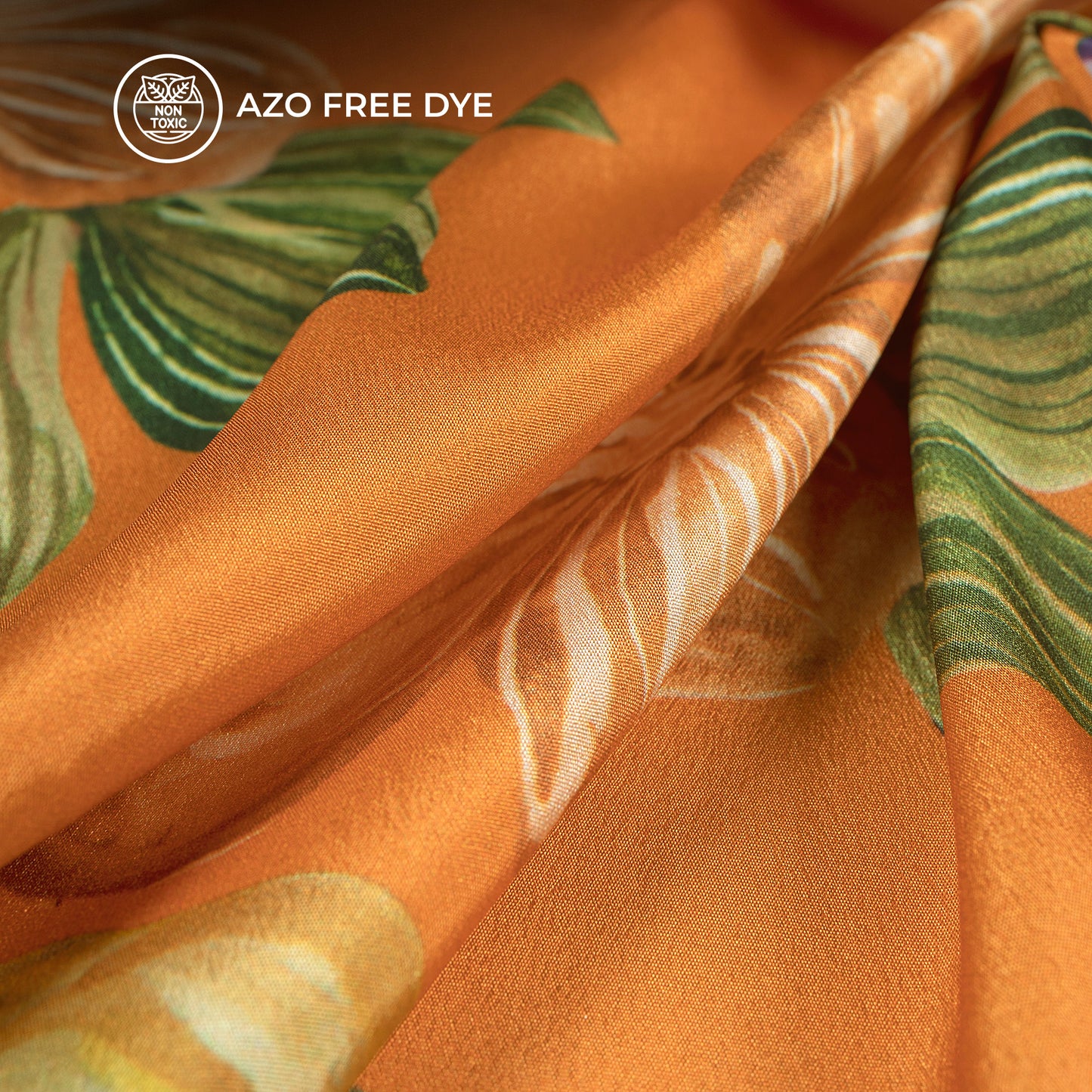 Multi Color Floral Design Digital Print Crepe Silk Fabric