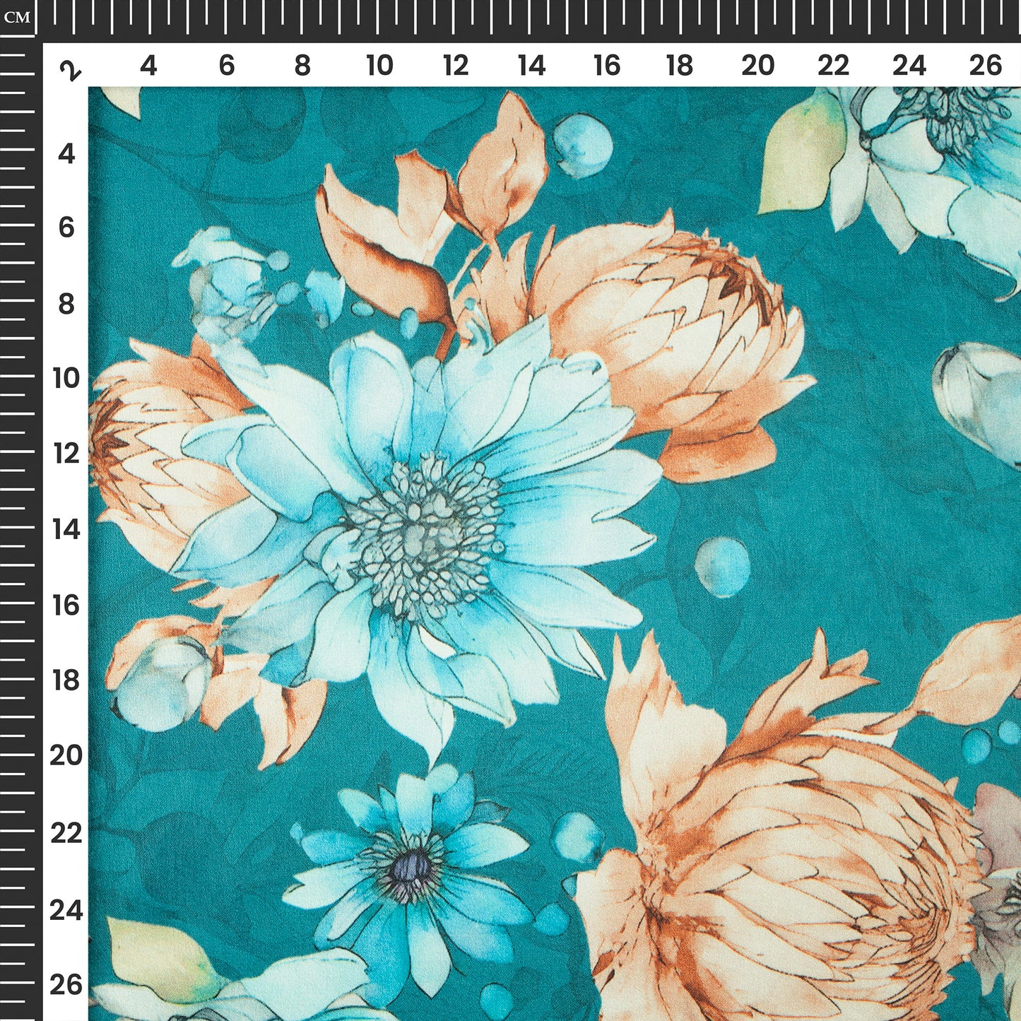 Hanjunzhao Vintage Digital Print Lush Satin Fabric