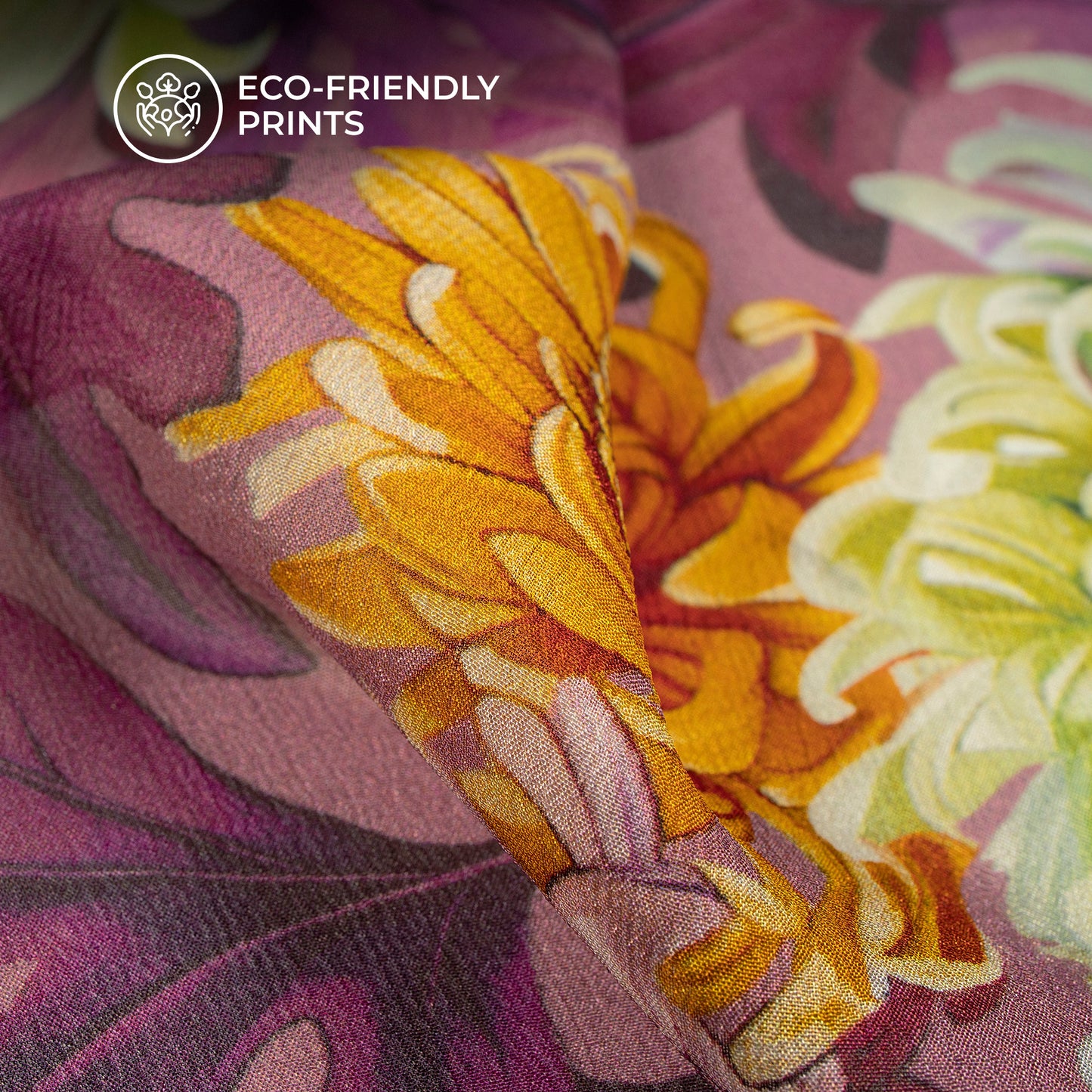 Floral Aqua Digital Print Viscose Chinnon Chiffon Fabric For Gown Making