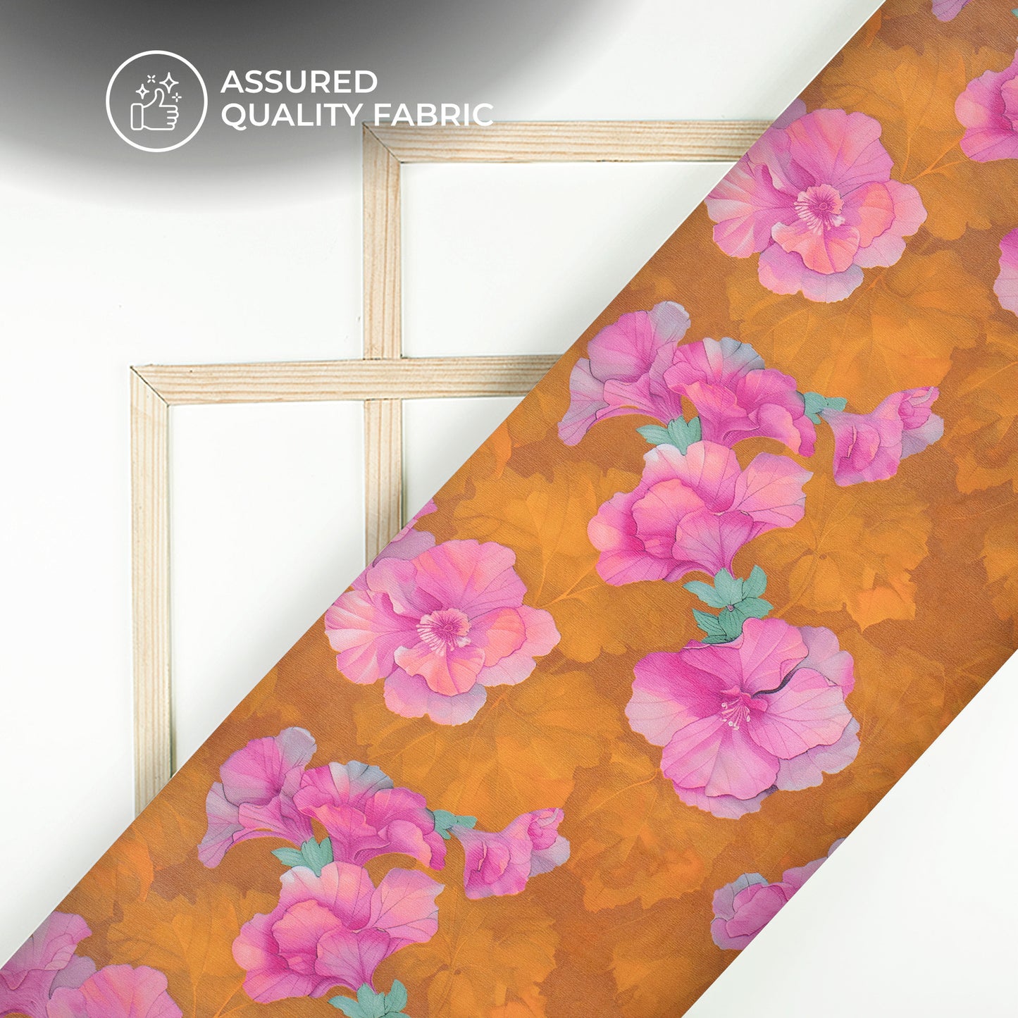 Bloosom Floral Digital Print Viscose Chinnon Chiffon Fabric For DIY Designers