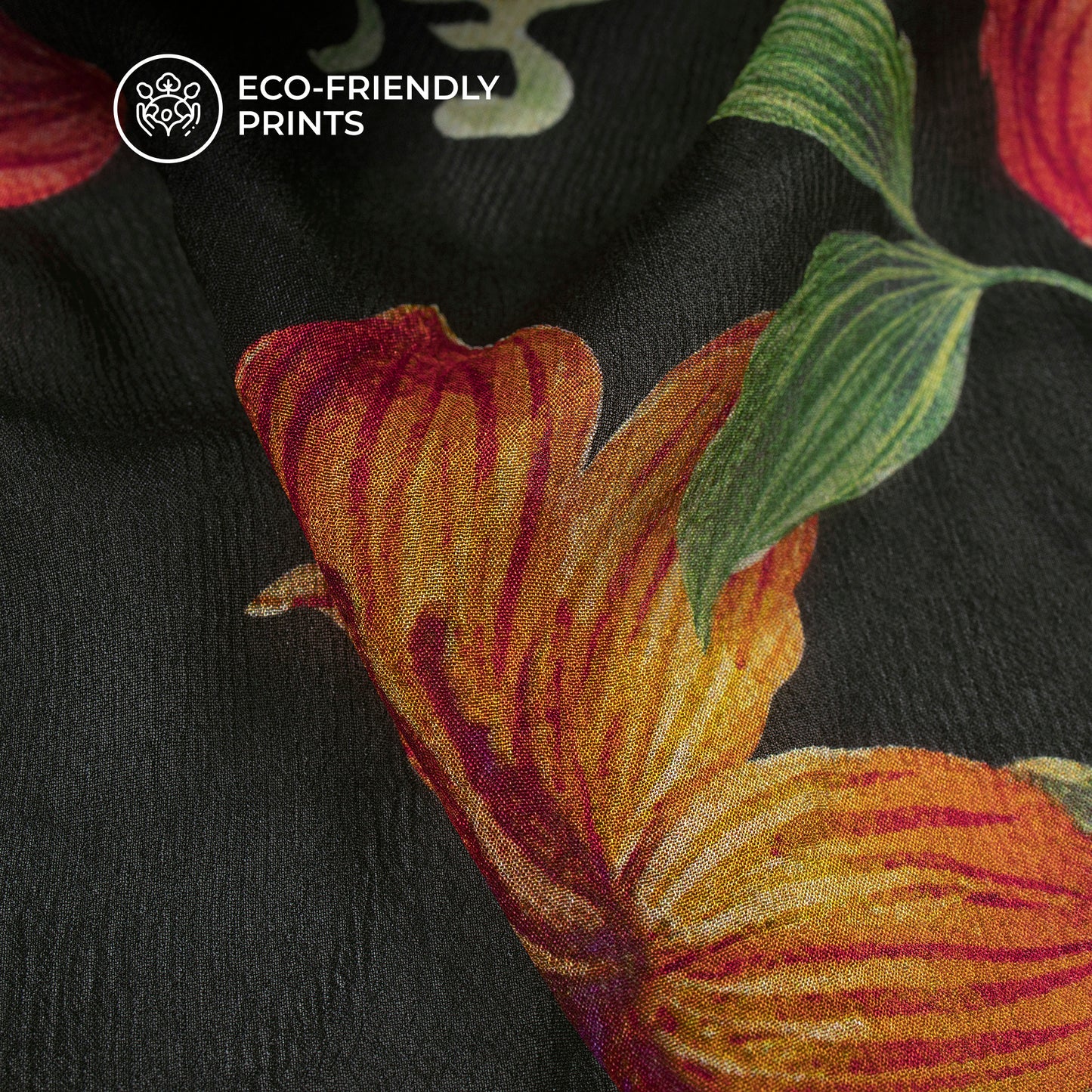 Vintage Floral Viscose Chinnon Chiffon Fabric For Designers And Custom Projects