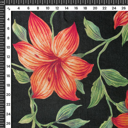 Vintage Floral Viscose Chinnon Chiffon Fabric For Designers And Custom Projects