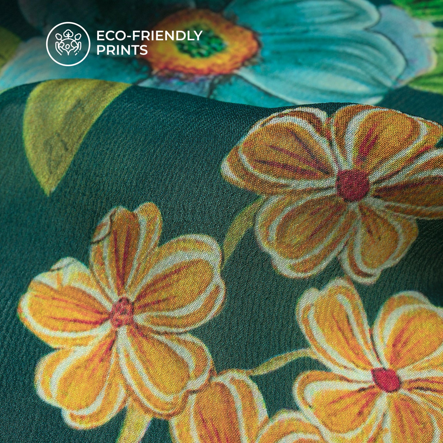 Premium Floral Digital Print Viscose Chinnon Chiffon Fabric – Business Catalogue