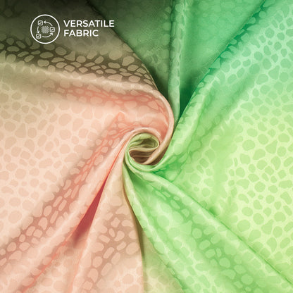 Four Color Shades Ombre Pattern Digital Print Dobby Satin Fabric