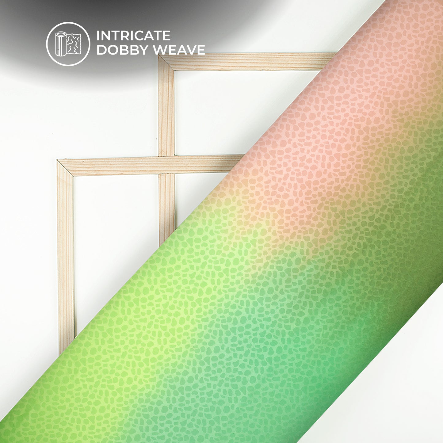 Four Color Shades Ombre Pattern Digital Print Dobby Satin Fabric