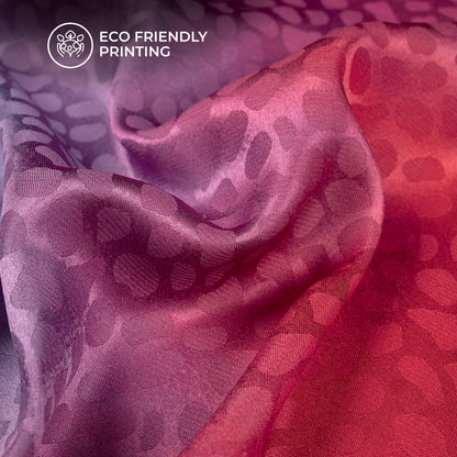 Four Color Shades Ombre Pattern Digital Print Dobby Satin Fabric