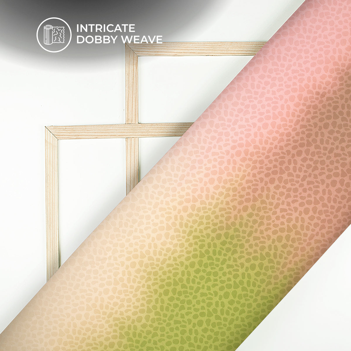 Four Color Shades Ombre Pattern Digital Print Dobby Satin Fabric