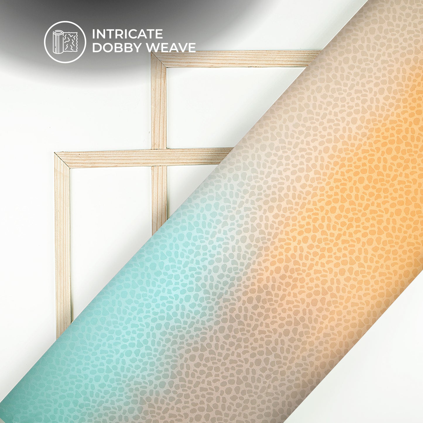 Four Color Shades Ombre Pattern Digital Print Dobby Satin Fabric