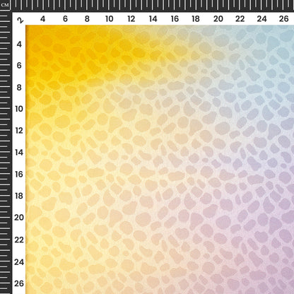 Four Color Shades Ombre Pattern Digital Print Dobby Satin Fabric